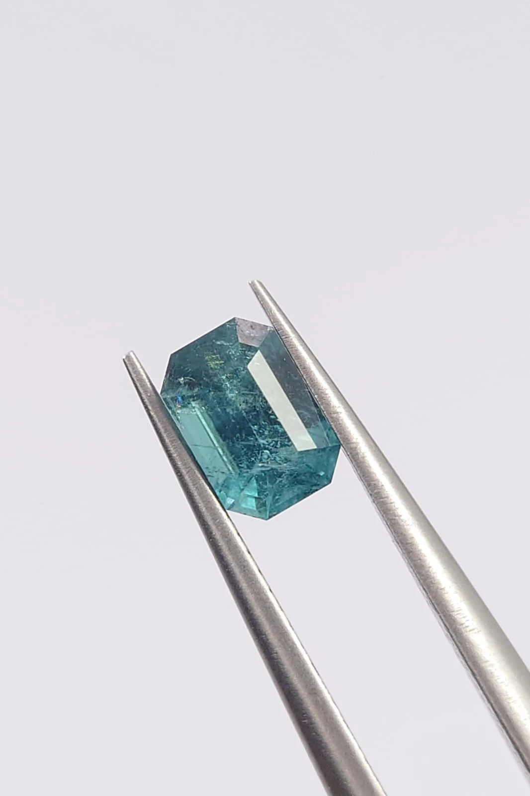 0.60ct Lagoon Green Tourmaline Emerald Cut Loose Gemstone From Afghanistan