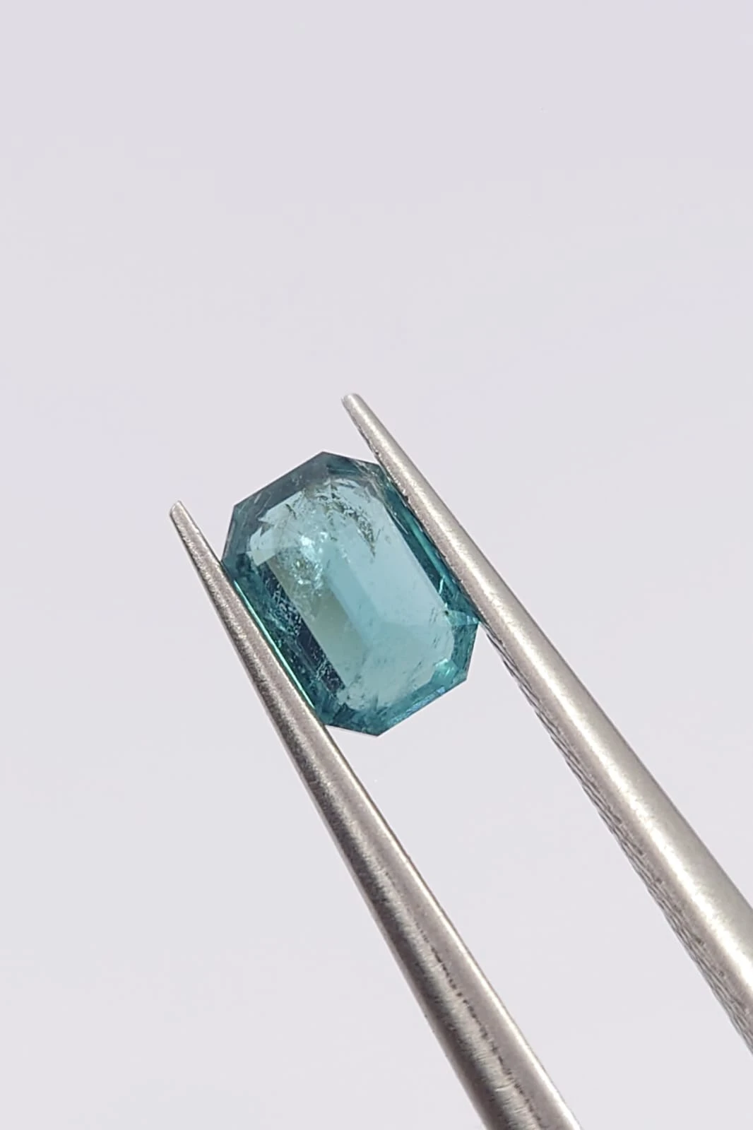 0.60ct Lagoon Green Tourmaline Emerald Cut Loose Gemstone From Afghanistan