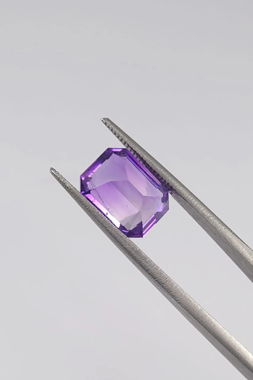 4.65ct Natural Amethyst Emerald Cut loose Gemstone From Nigeria