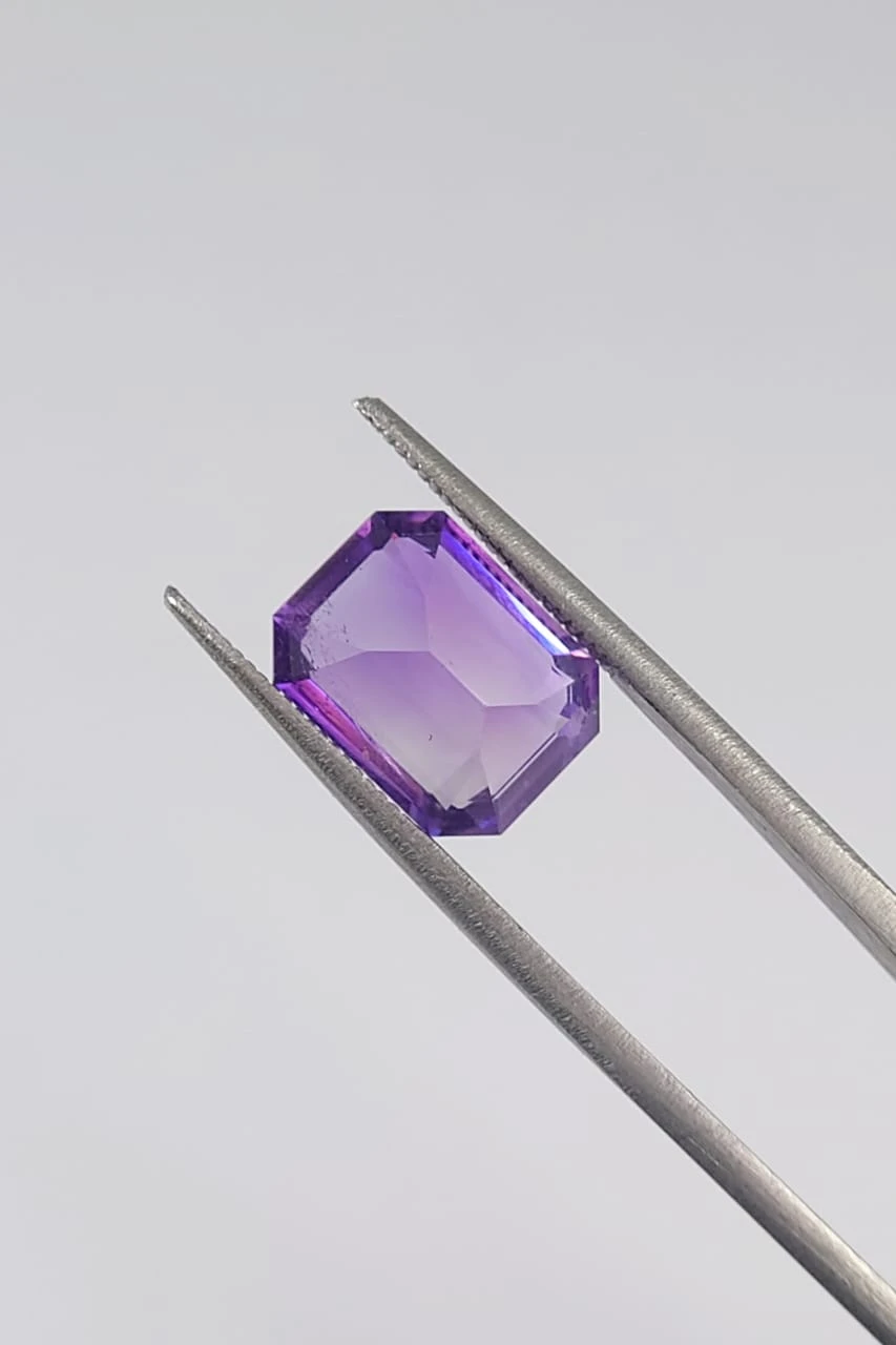 4.65ct Natural Amethyst Emerald Cut loose Gemstone From Nigeria