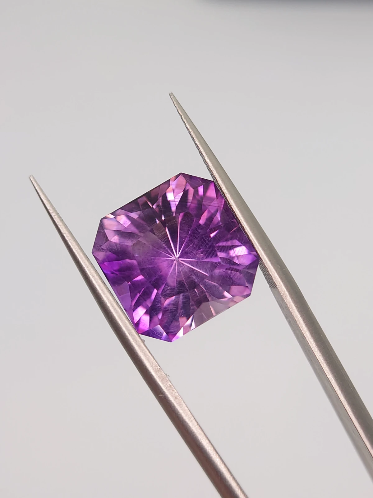 6.6ct Amethyst Radiant Cut Loose Gemstone From Nigeria