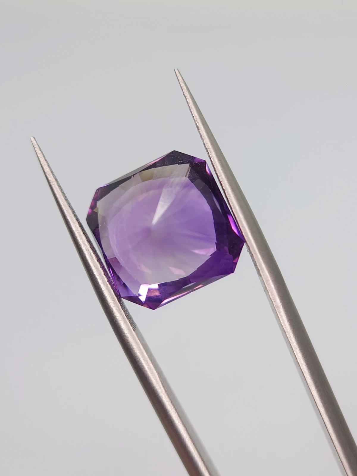 6.6ct Amethyst Radiant Cut Loose Gemstone From Nigeria