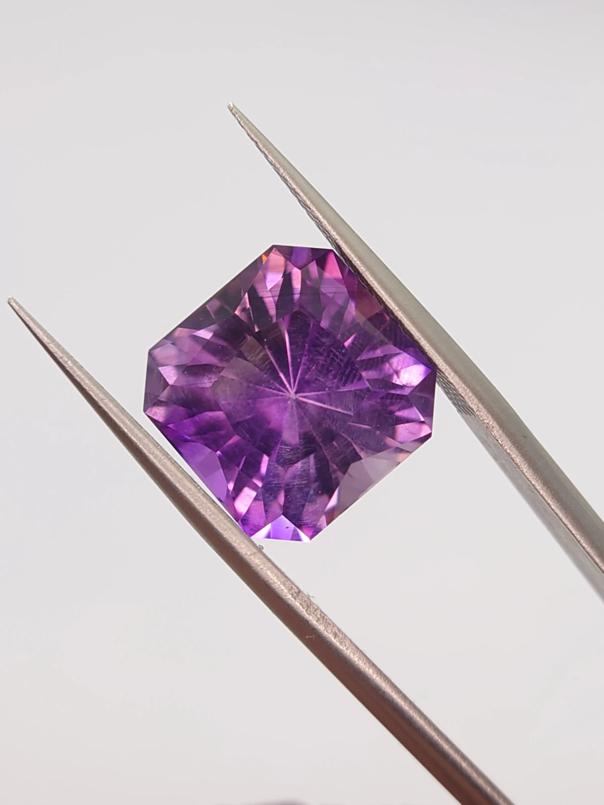 6.6ct Amethyst Radiant Cut Loose Gemstone From Nigeria