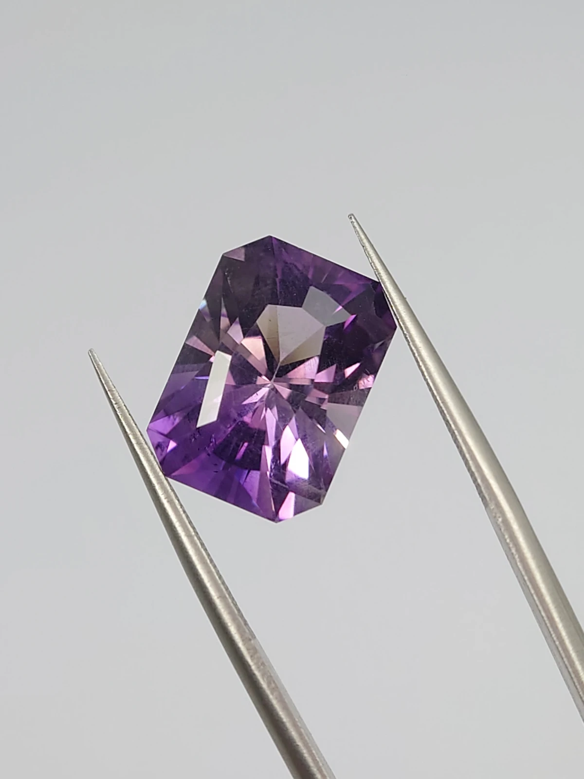9.2ct Amethyst Radiant Cut Loose Gemstone From Nigeria