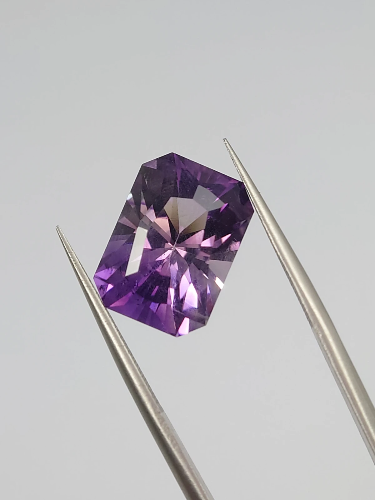 9.2ct Amethyst Radiant Cut Loose Gemstone From Nigeria