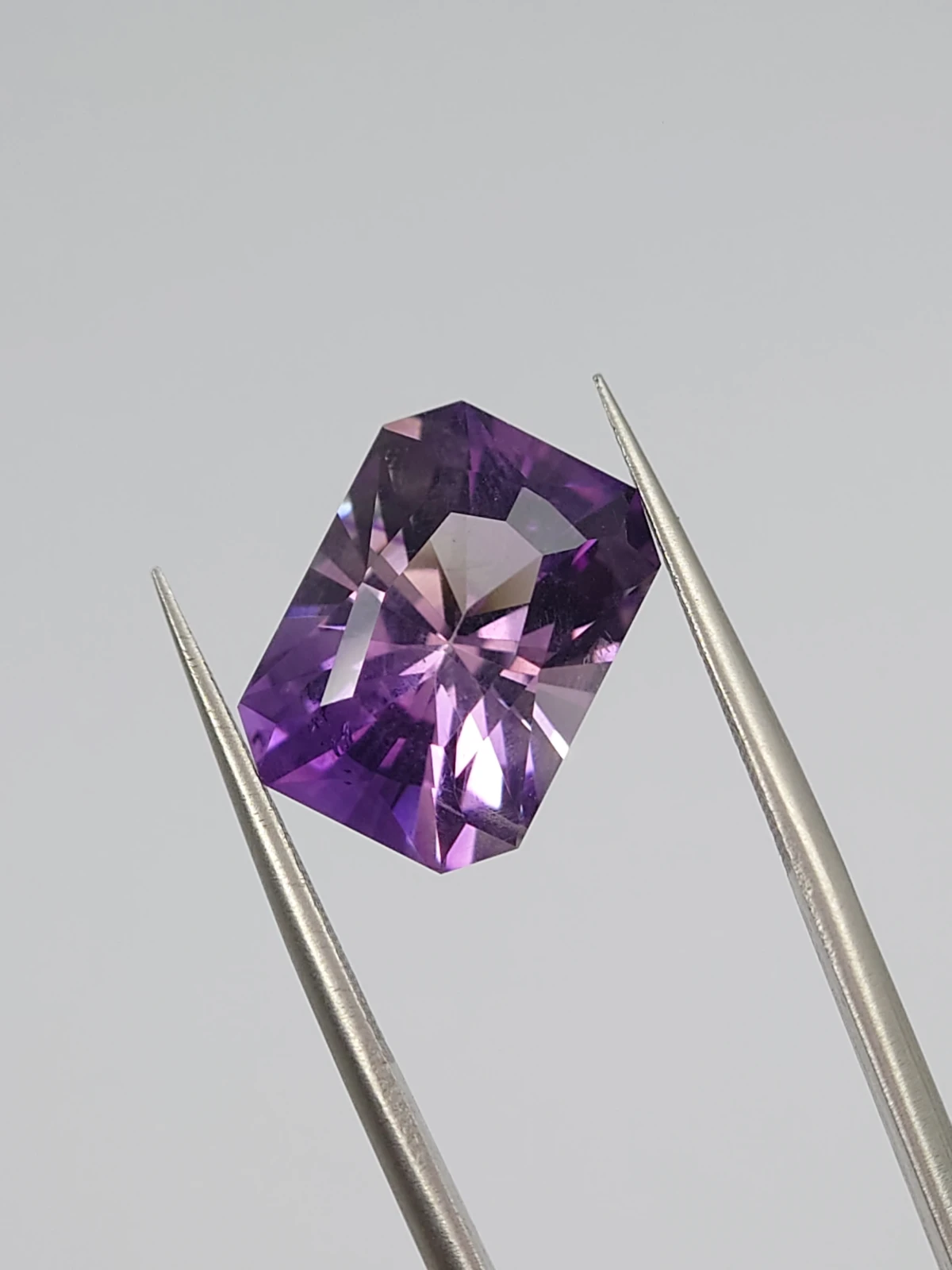 9.2ct Amethyst Radiant Cut Loose Gemstone From Nigeria
