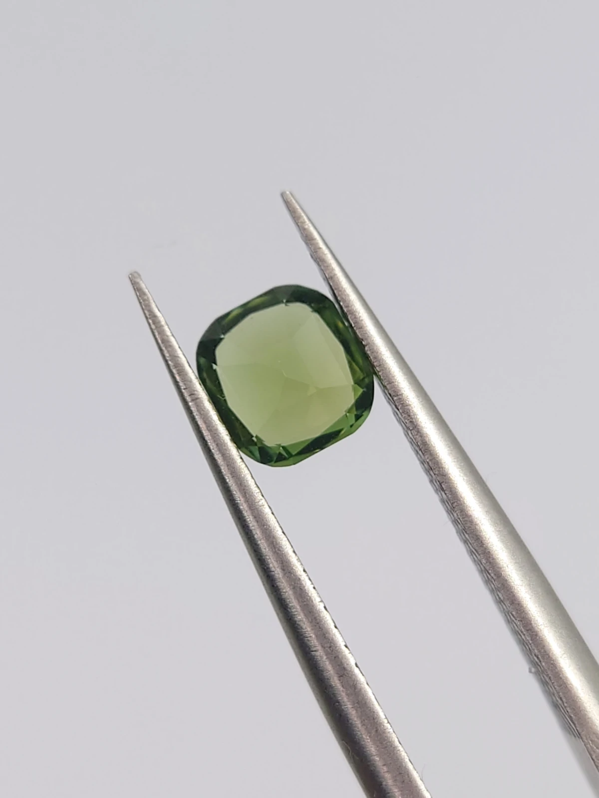 0.56ct Natural light Green Tourmaline Cushion Cut Loose Gemstone from Afghanistan