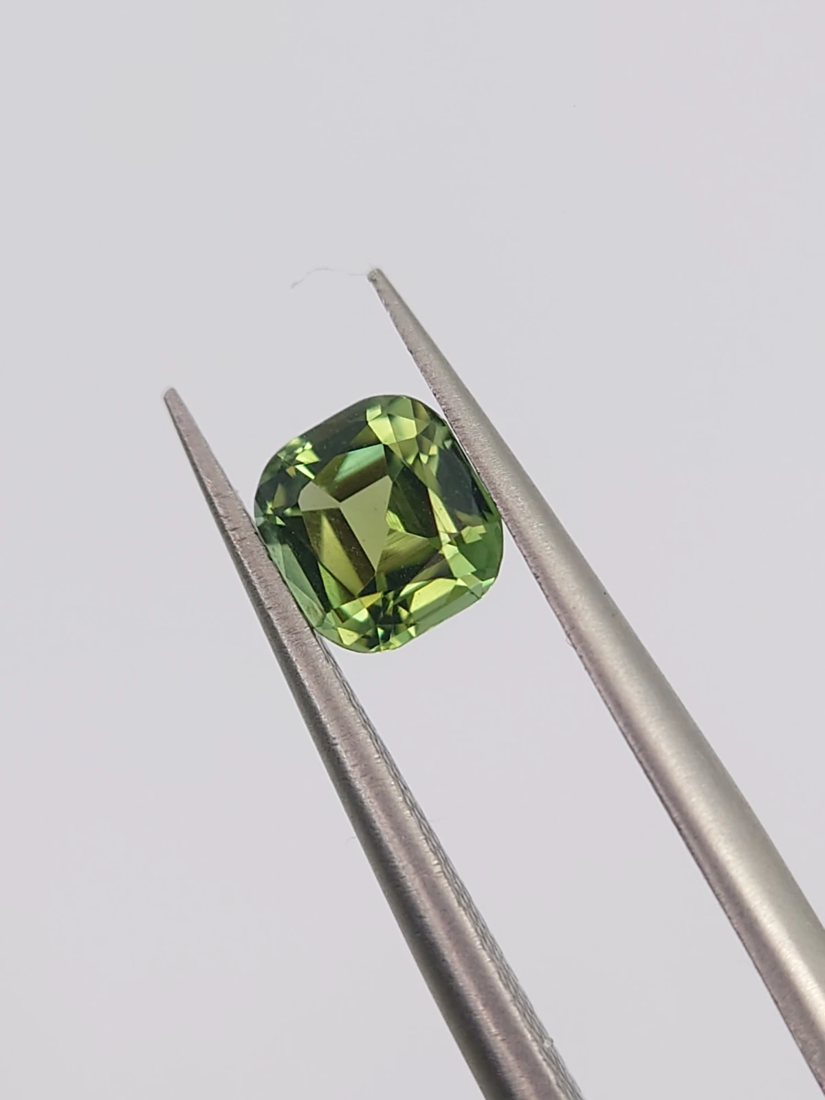 0.56ct Natural light Green Tourmaline Cushion Cut Loose Gemstone from Afghanistan