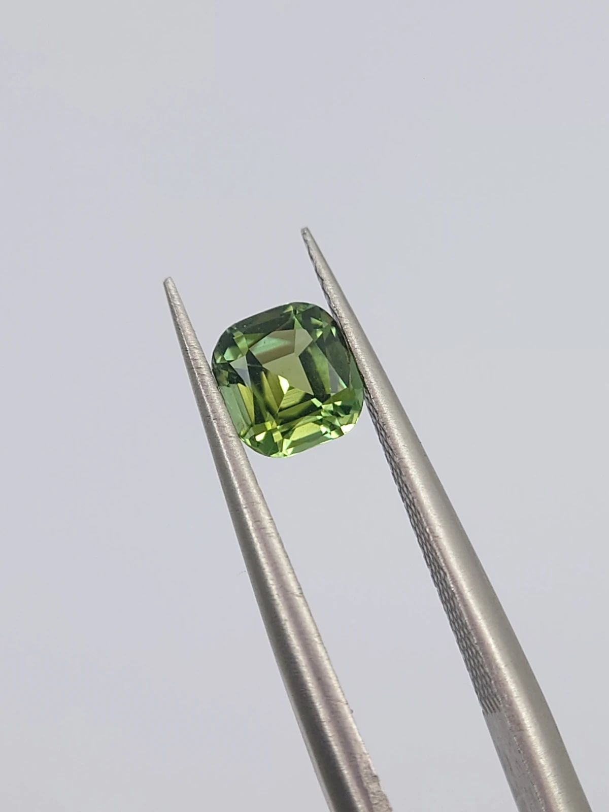 0.56ct Natural light Green Tourmaline Cushion Cut Loose Gemstone from Afghanistan
