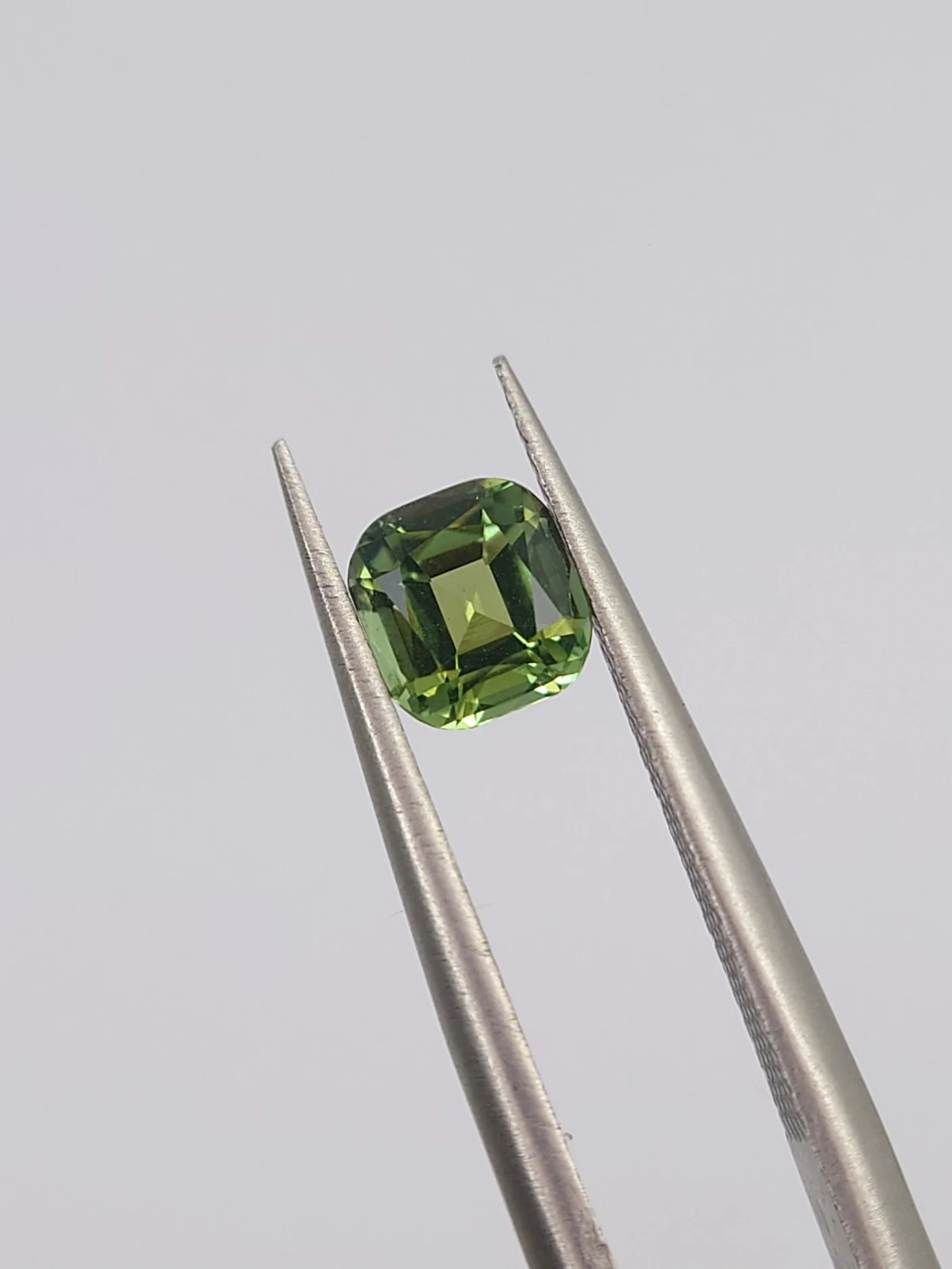 0.56ct Natural light Green Tourmaline Cushion Cut Loose Gemstone from Afghanistan