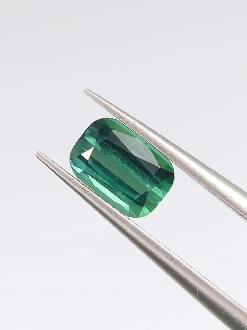 1.07ct Natural Forest Green Tourmaline Cushion Cut Loose Gemstone from Afghanistan
