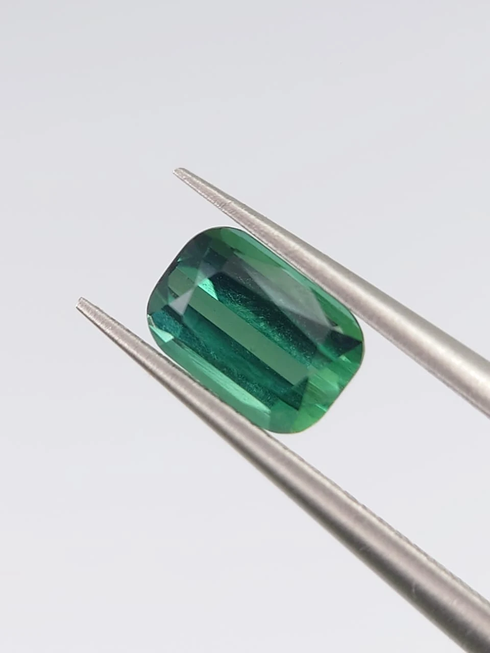 1.07ct Natural Forest Green Tourmaline Cushion Cut Loose Gemstone from Afghanistan