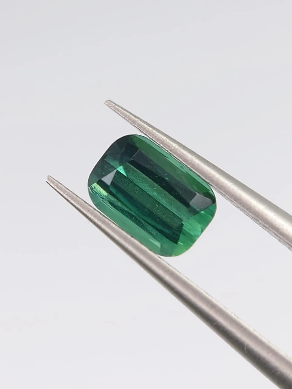 1.07ct Natural Forest Green Tourmaline Cushion Cut Loose Gemstone from Afghanistan