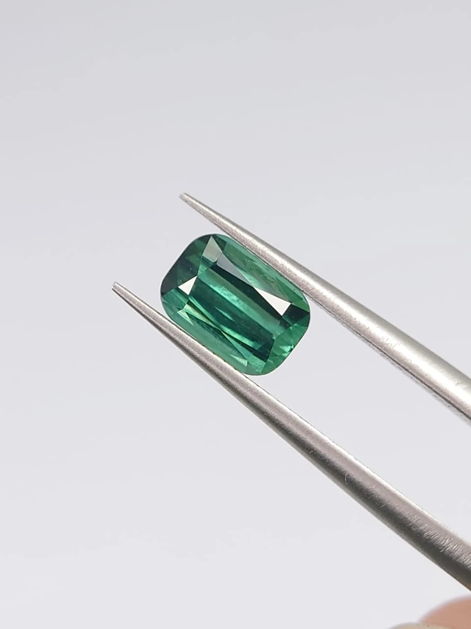 1.07ct Natural Forest Green Tourmaline Cushion Cut Loose Gemstone from Afghanistan