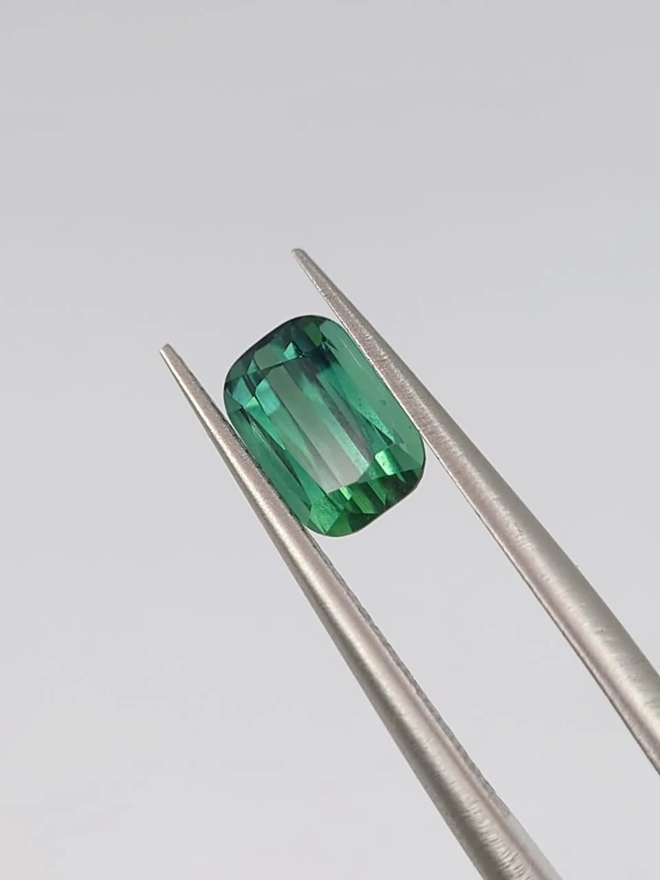 1.07ct Natural Forest Green Tourmaline Cushion Cut Loose Gemstone from Afghanistan