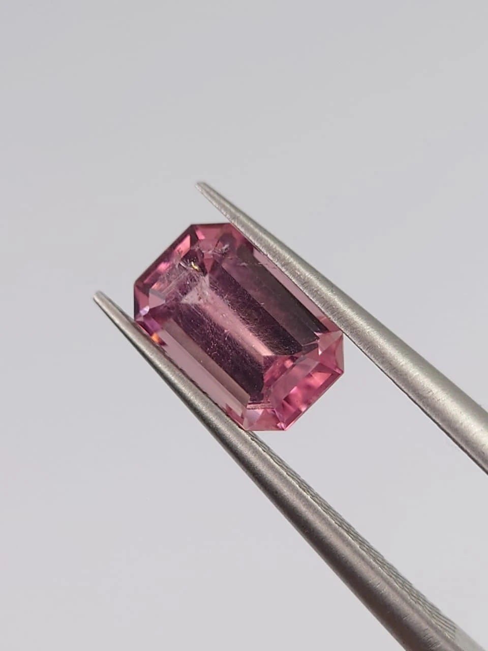 1.3ct Natural Pink Tourmaline Emerald Cut Loose Gemstone from Afghanistan