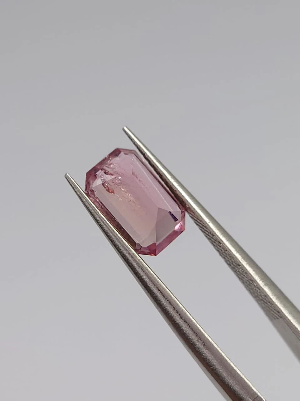 1.3ct Natural Pink Tourmaline Emerald Cut Loose Gemstone from Afghanistan