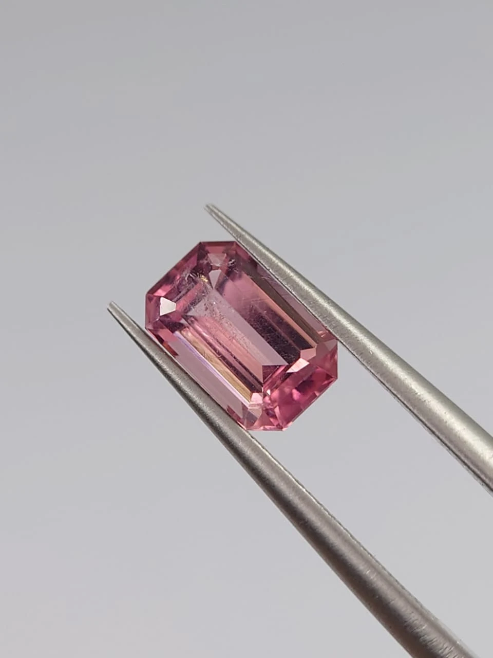 1.3ct Natural Pink Tourmaline Emerald Cut Loose Gemstone from Afghanistan