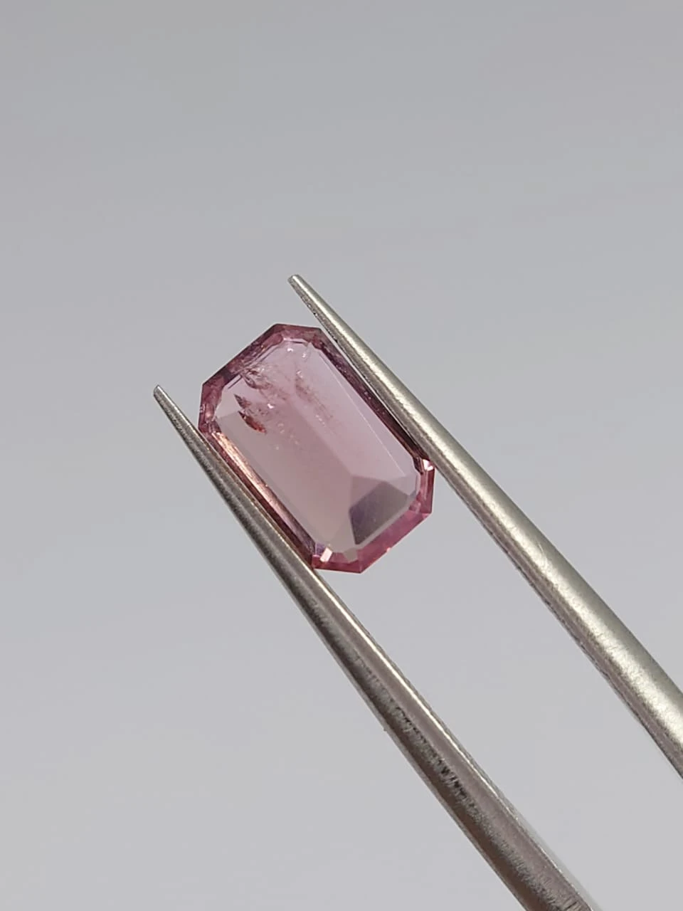 1.3ct Natural Pink Tourmaline Emerald Cut Loose Gemstone from Afghanistan