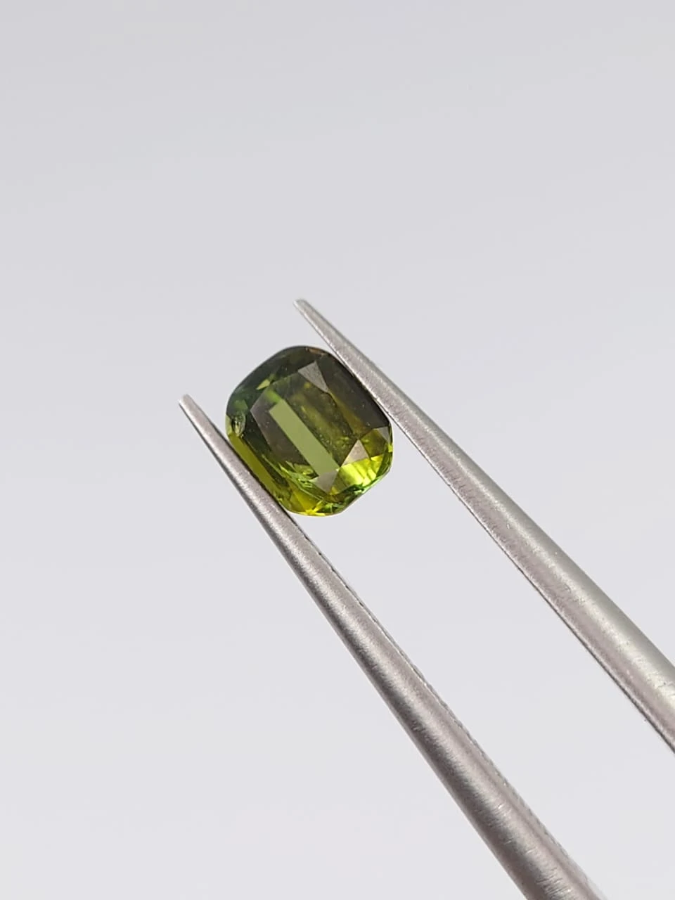 0.46ct Natural Olive Green Tourmaline Cushion Cut Loose Gemstone from Afghanistan