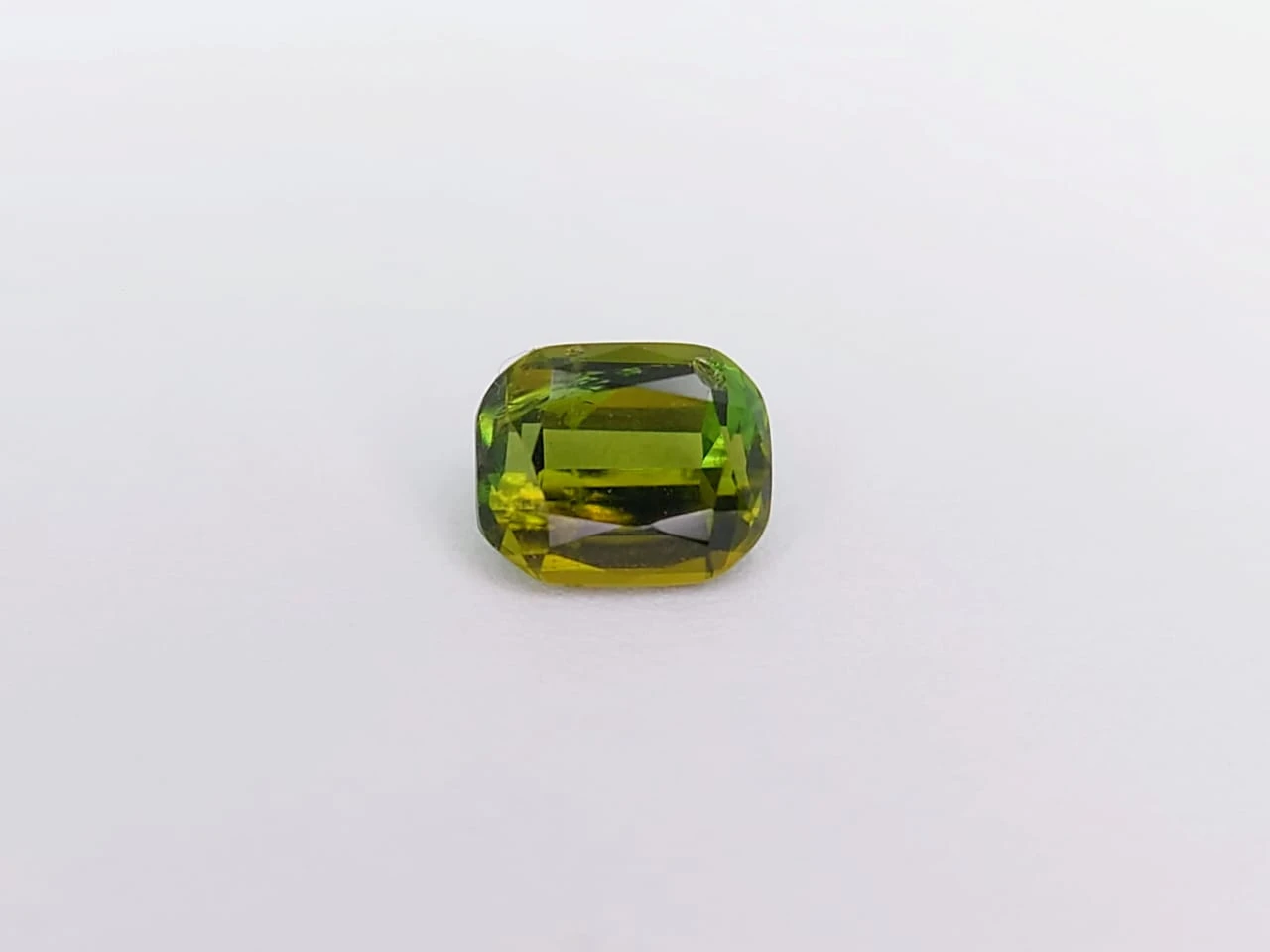 0.46ct Natural Olive Green Tourmaline Cushion Cut Loose Gemstone from Afghanistan