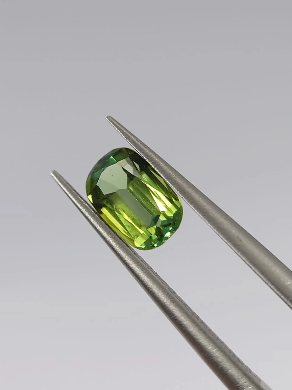 0.83ct Natural Light Green Tourmaline Long Cushion Cut Loose Gemstone from Afghanistan