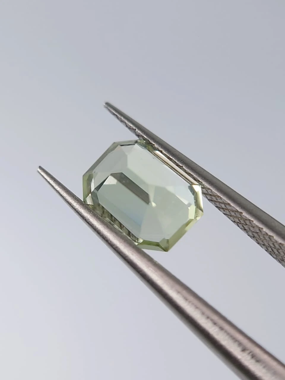 1.02ct Natural Light Yellow Green Tourmaline Emerald Cut Loose Gemstone from Afghanistan
