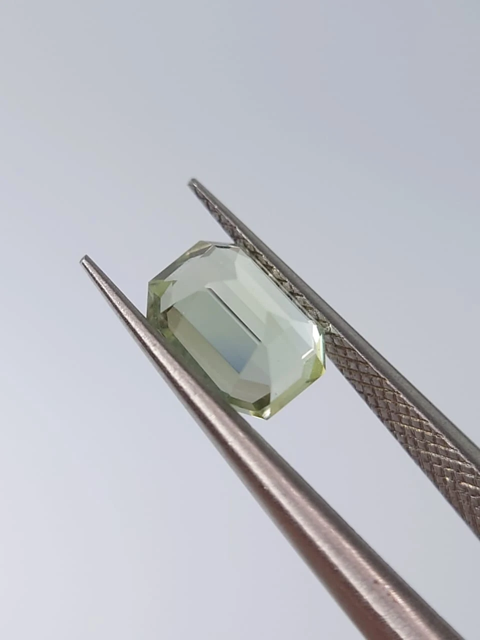 1.02ct Natural Light Yellow Green Tourmaline Emerald Cut Loose Gemstone from Afghanistan