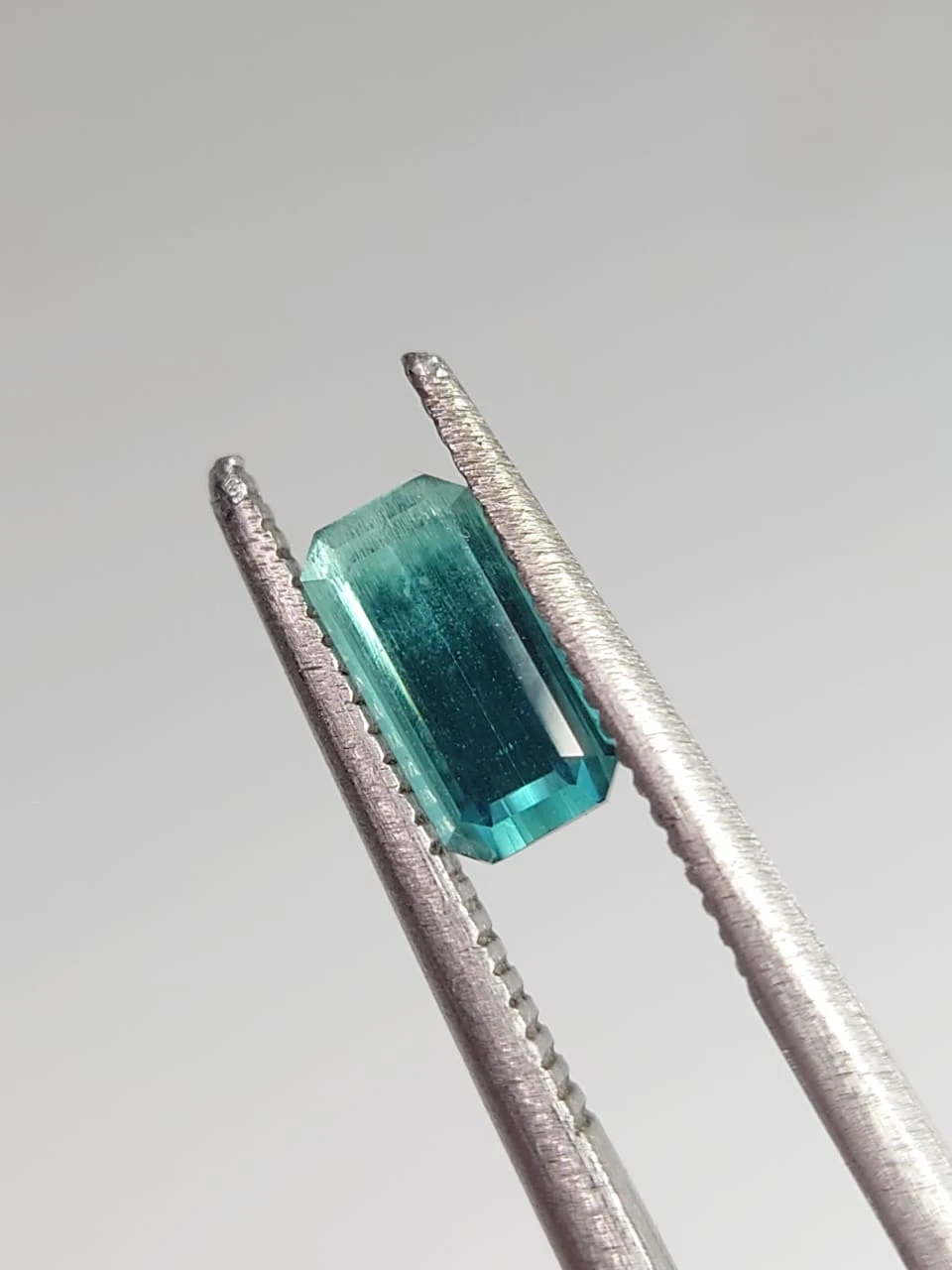 0.6ct Lagoon Blue Tourmaline Emerald Cut Gemstone from Afghanistan