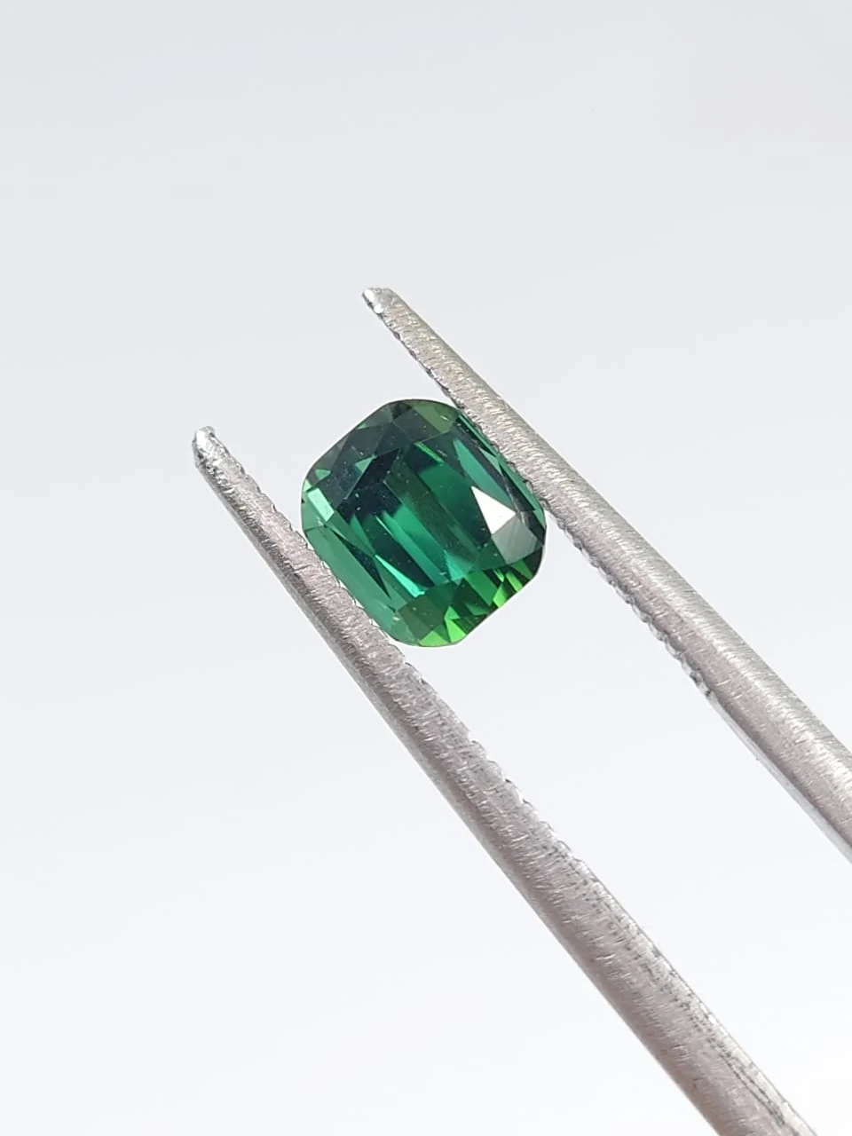0.9ct Natural Green Tourmaline Cushion Cut Loose Gemstone from Afghanistan