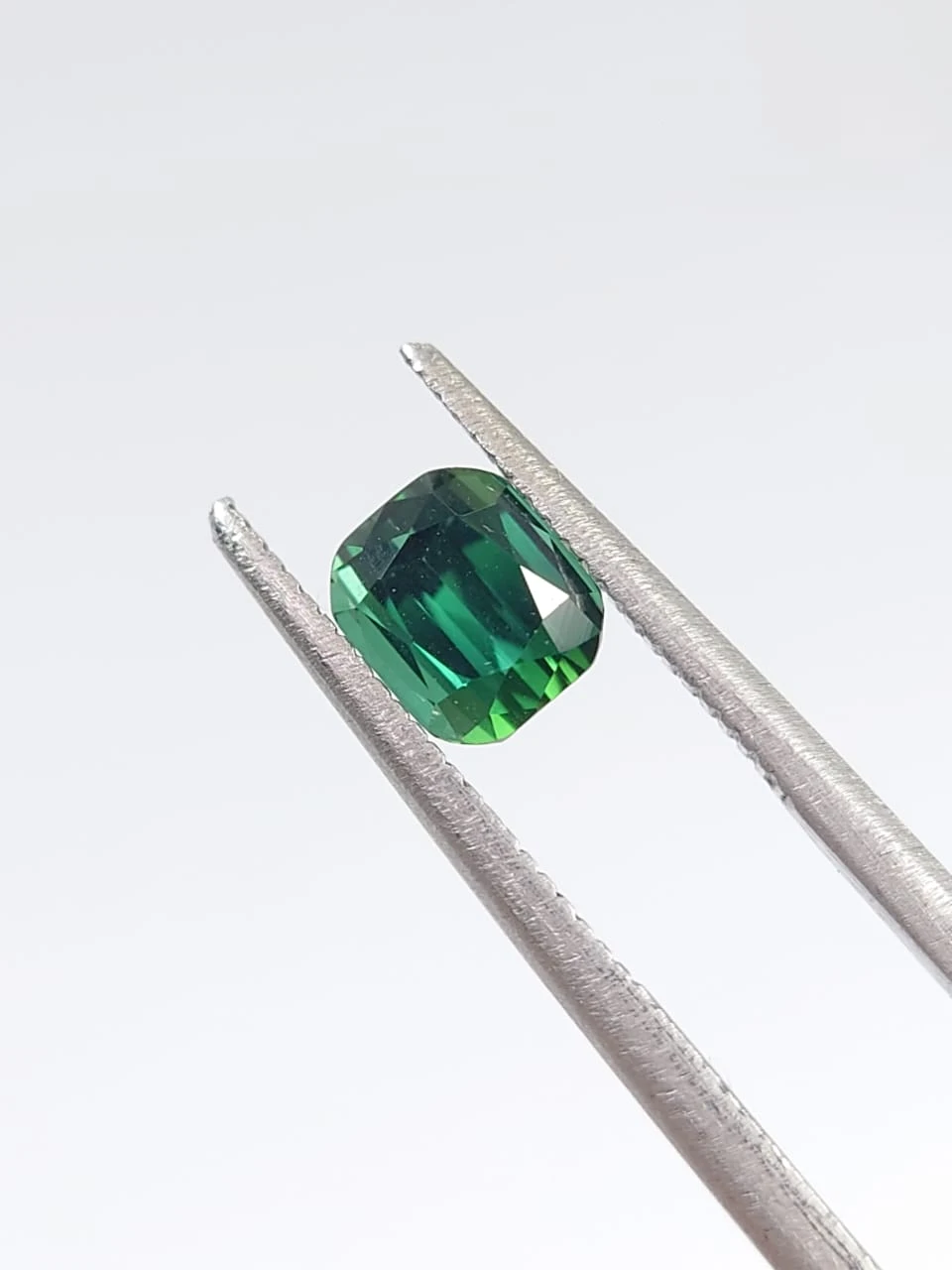 0.9ct Natural Green Tourmaline Cushion Cut Loose Gemstone from Afghanistan