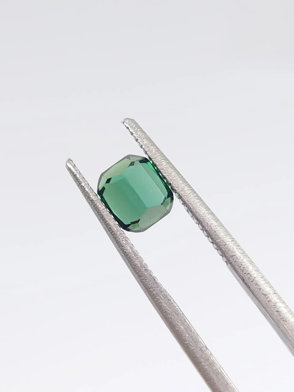 0.9ct Natural Green Tourmaline Cushion Cut Loose Gemstone from Afghanistan