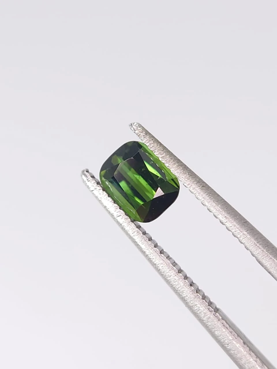 0.7ct Natural Green Tourmaline Cushion Cut Loose Gemstone from Afghanistan