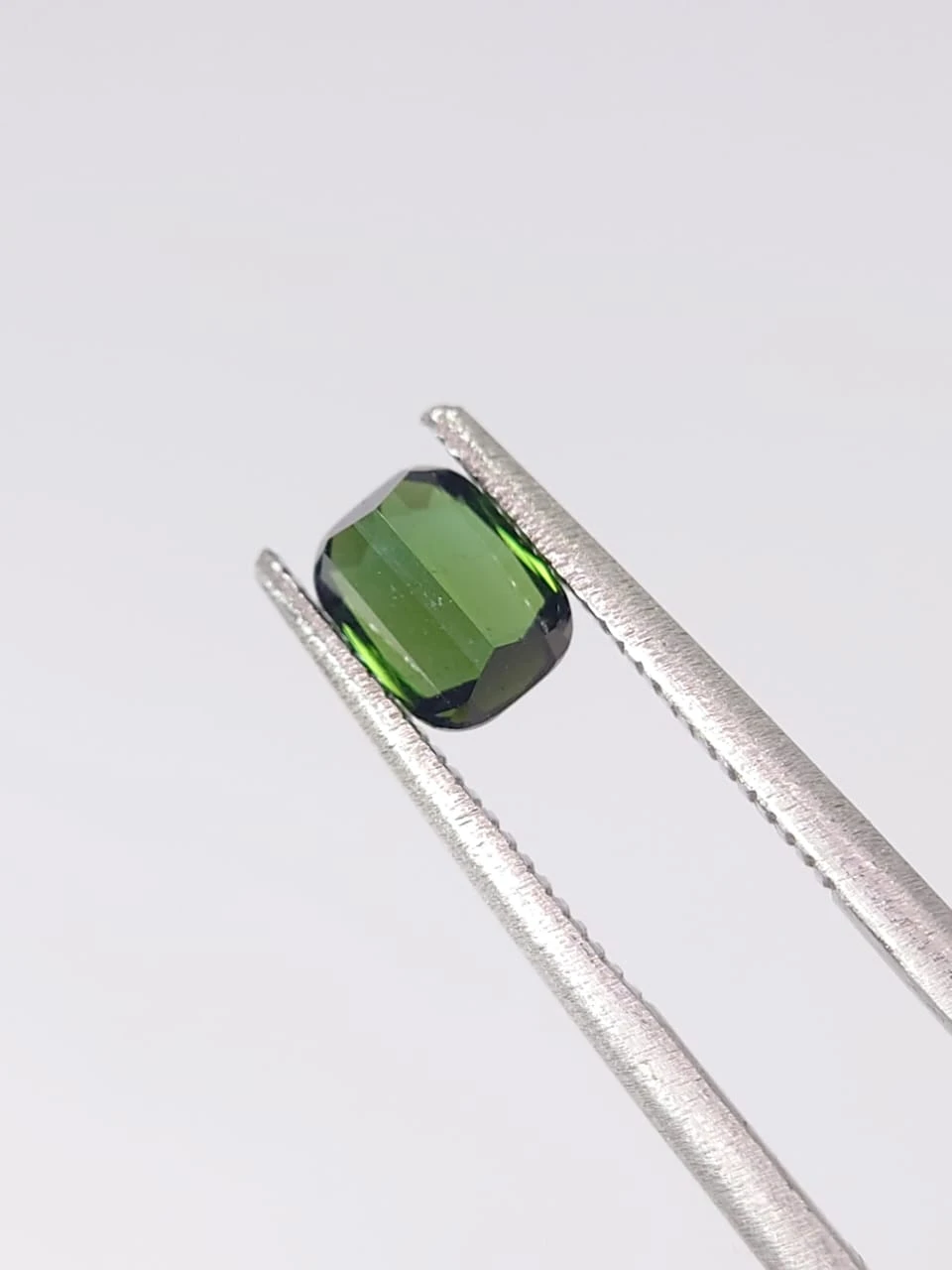 0.7ct Natural Green Tourmaline Cushion Cut Loose Gemstone from Afghanistan