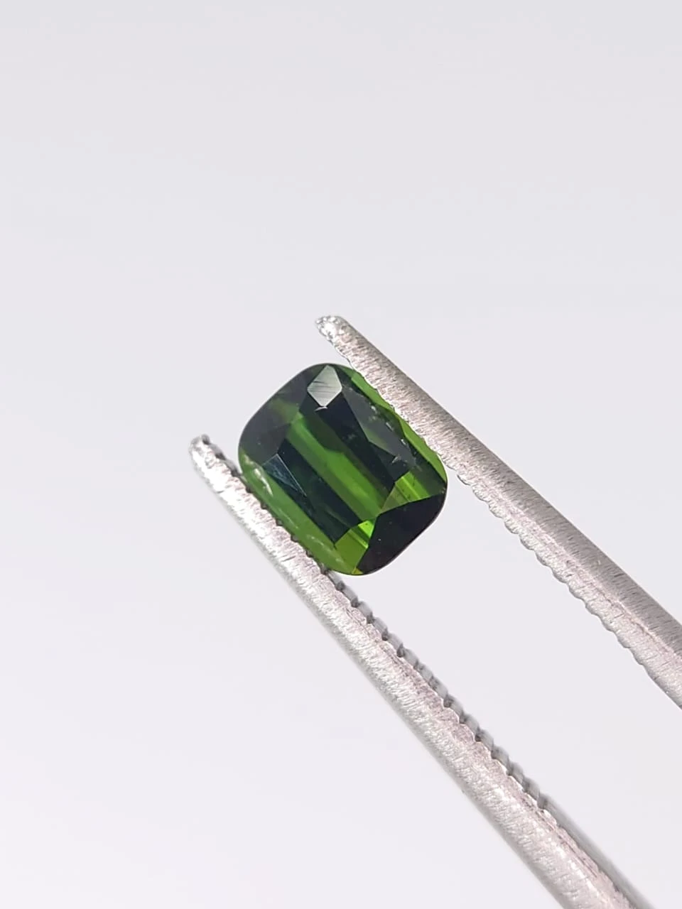 0.7ct Natural Green Tourmaline Cushion Cut Loose Gemstone from Afghanistan