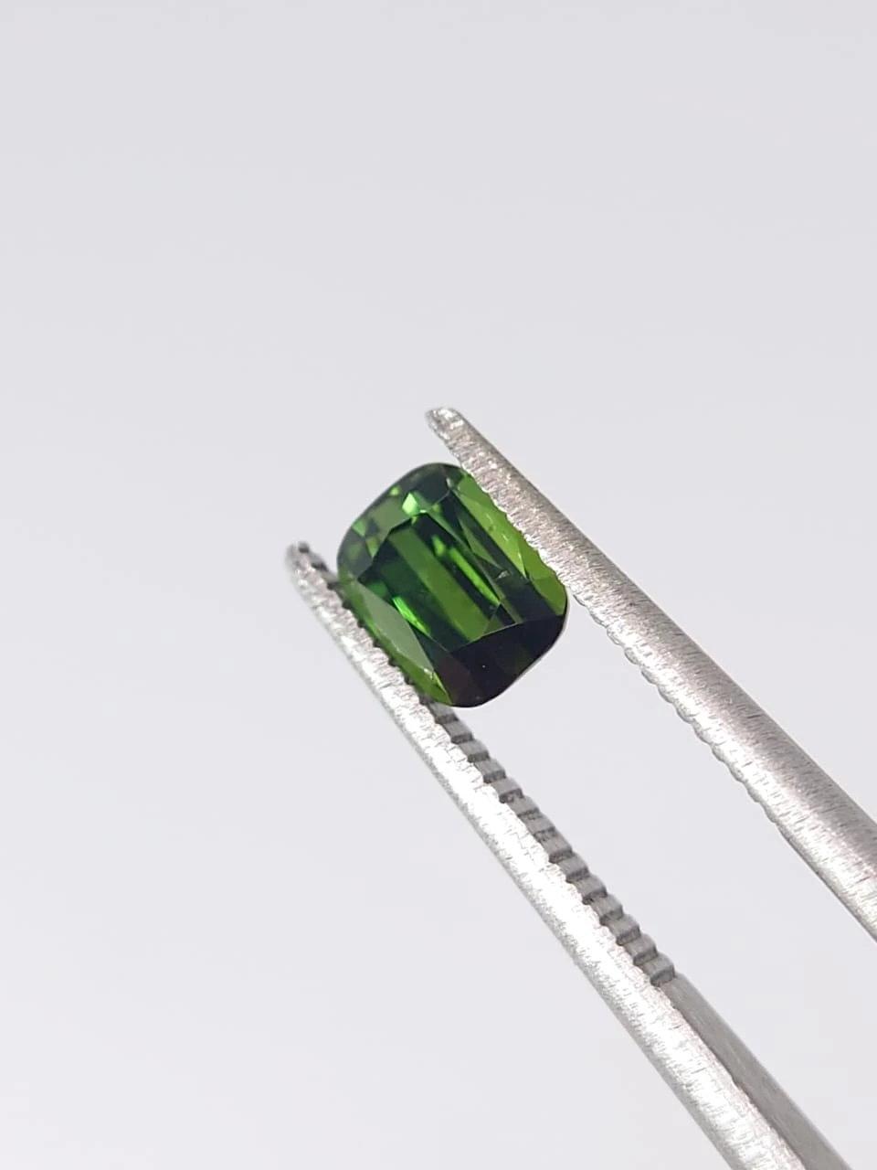 0.7ct Natural Green Tourmaline Cushion Cut Loose Gemstone from Afghanistan