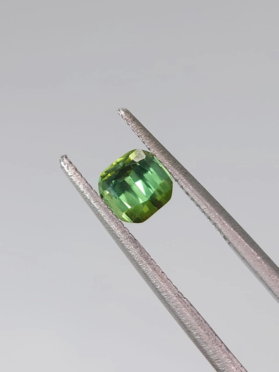 0.72ct Natural Green Tourmaline Cushion Cut Loose Gemstone from Afghanistan