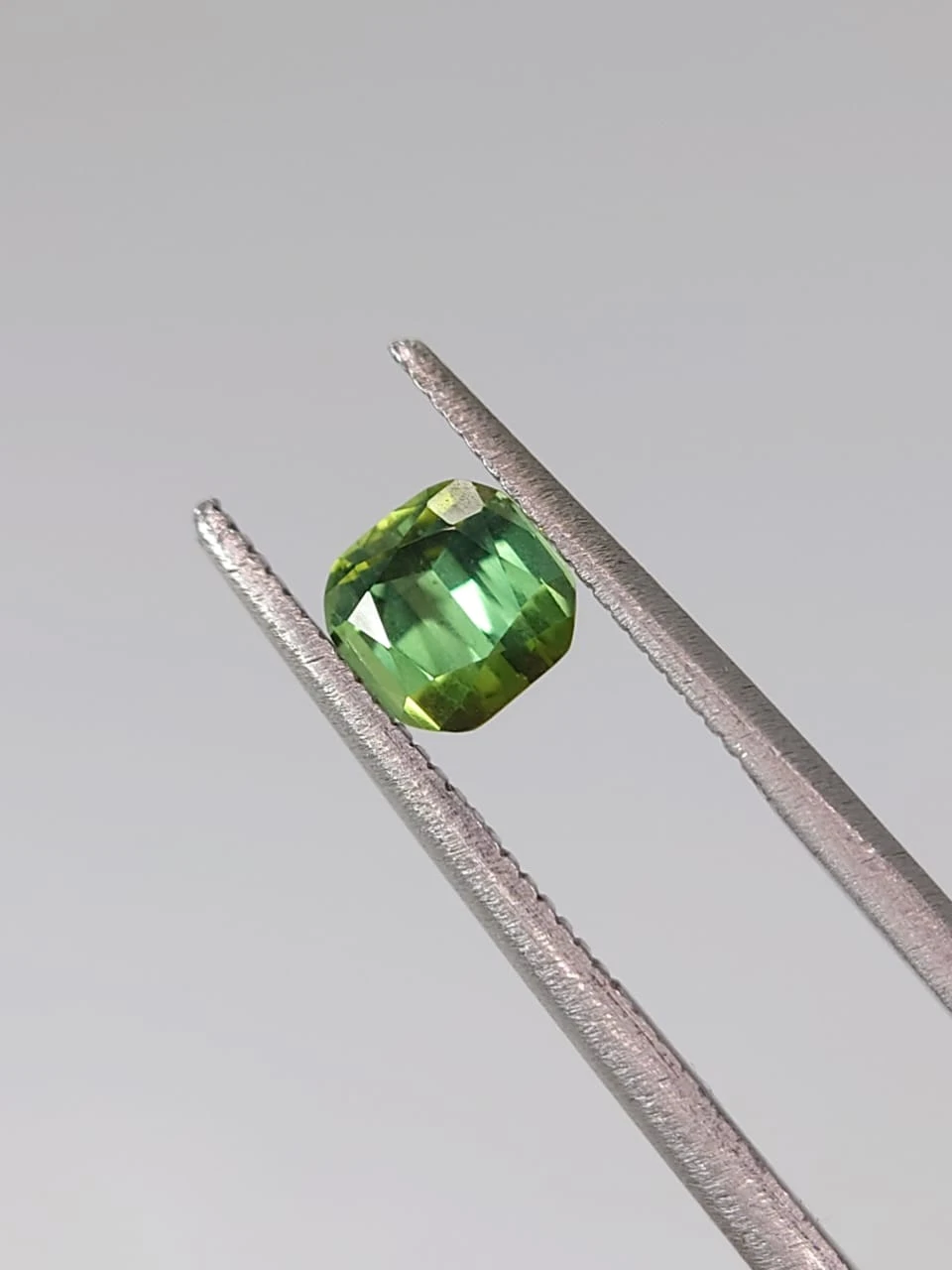 0.72ct Natural Green Tourmaline Cushion Cut Loose Gemstone from Afghanistan