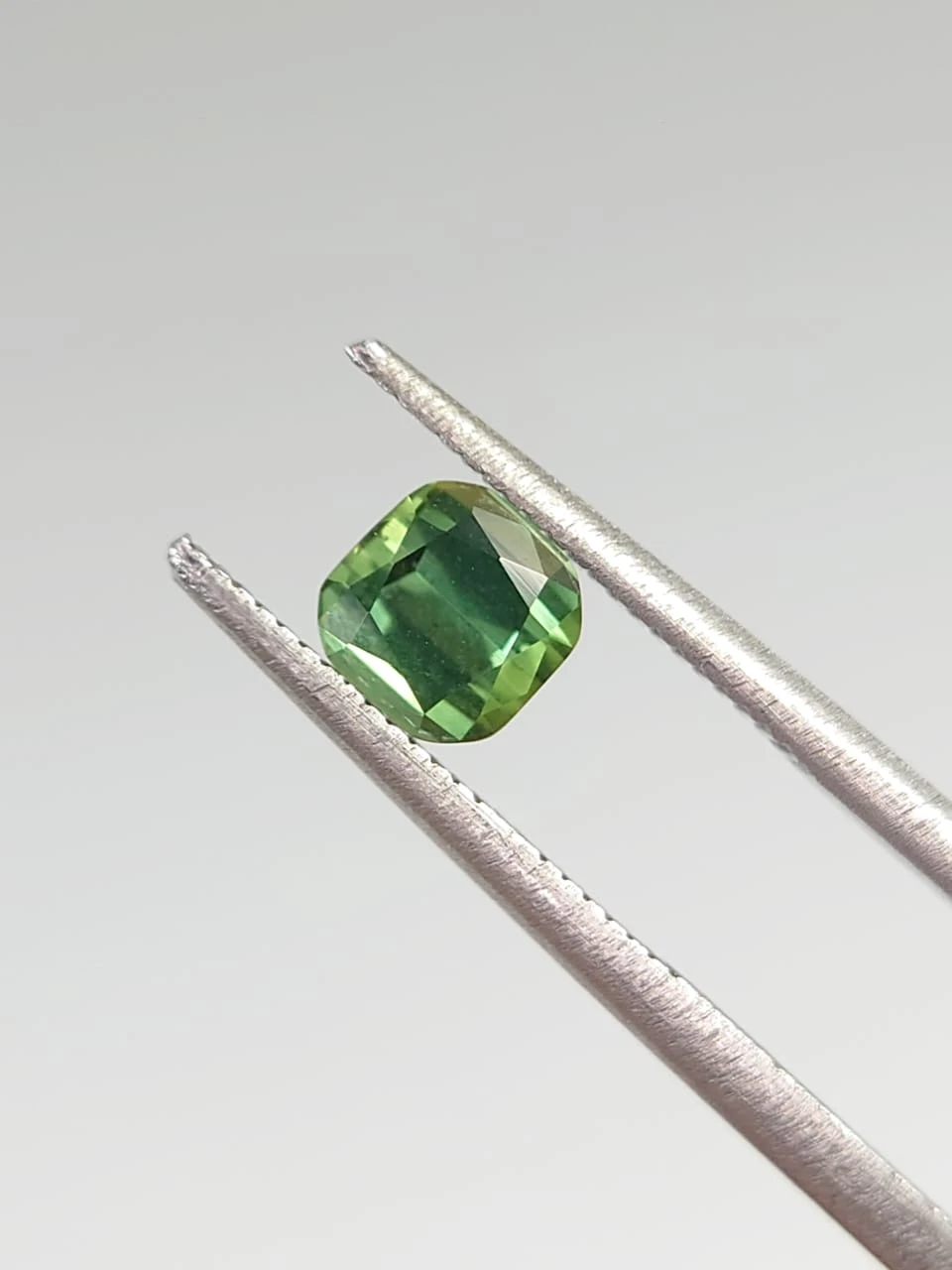 0.72ct Natural Green Tourmaline Cushion Cut Loose Gemstone from Afghanistan