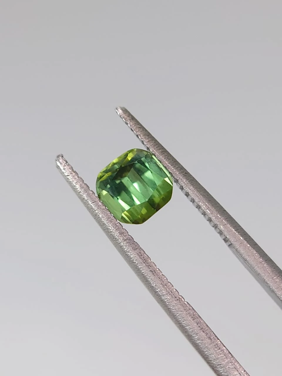 0.72ct Natural Green Tourmaline Cushion Cut Loose Gemstone from Afghanistan
