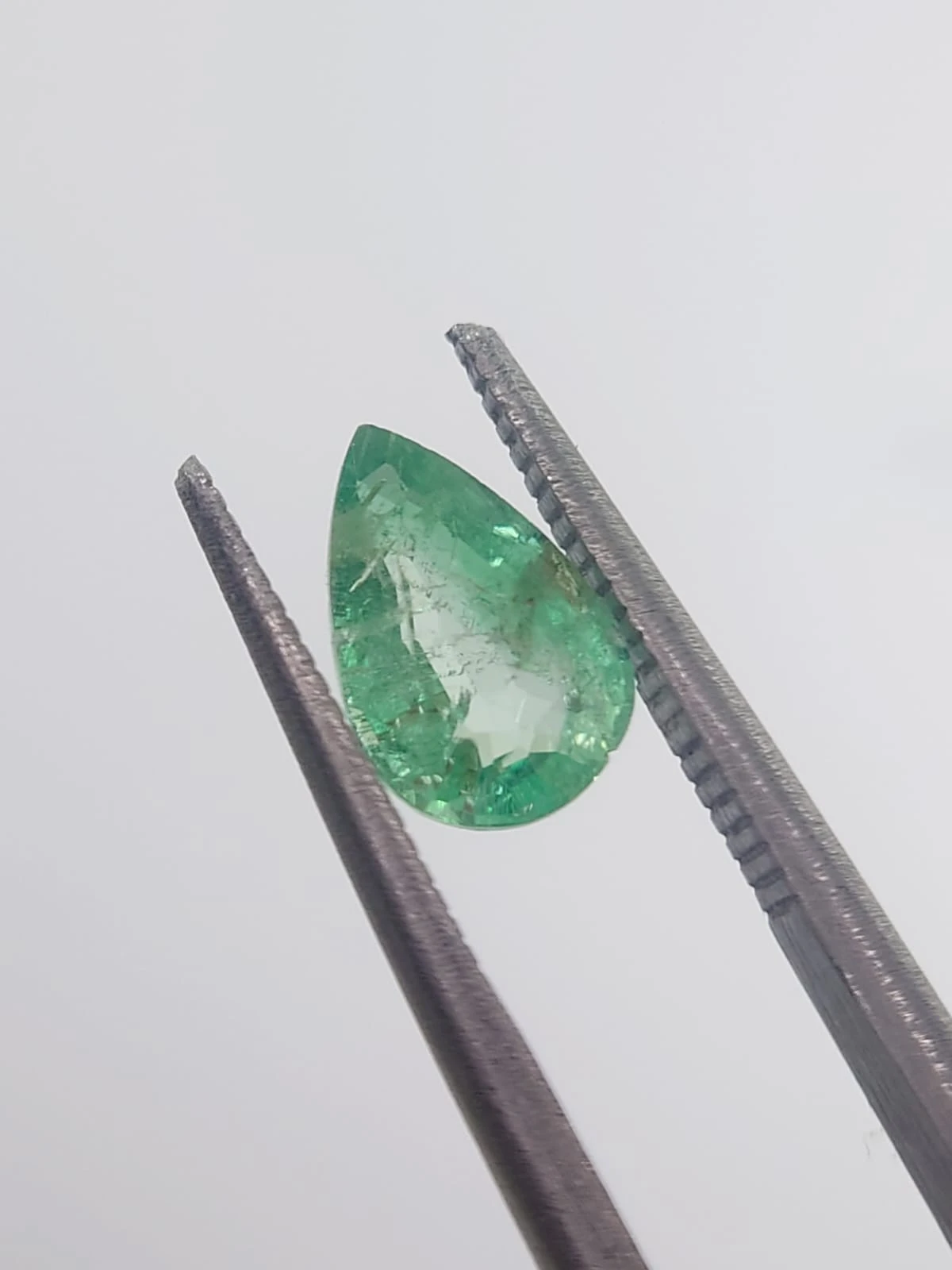 1.04ct Natural Emerald Pear Shape Loose Gemstone from Panjshir Afghanistan