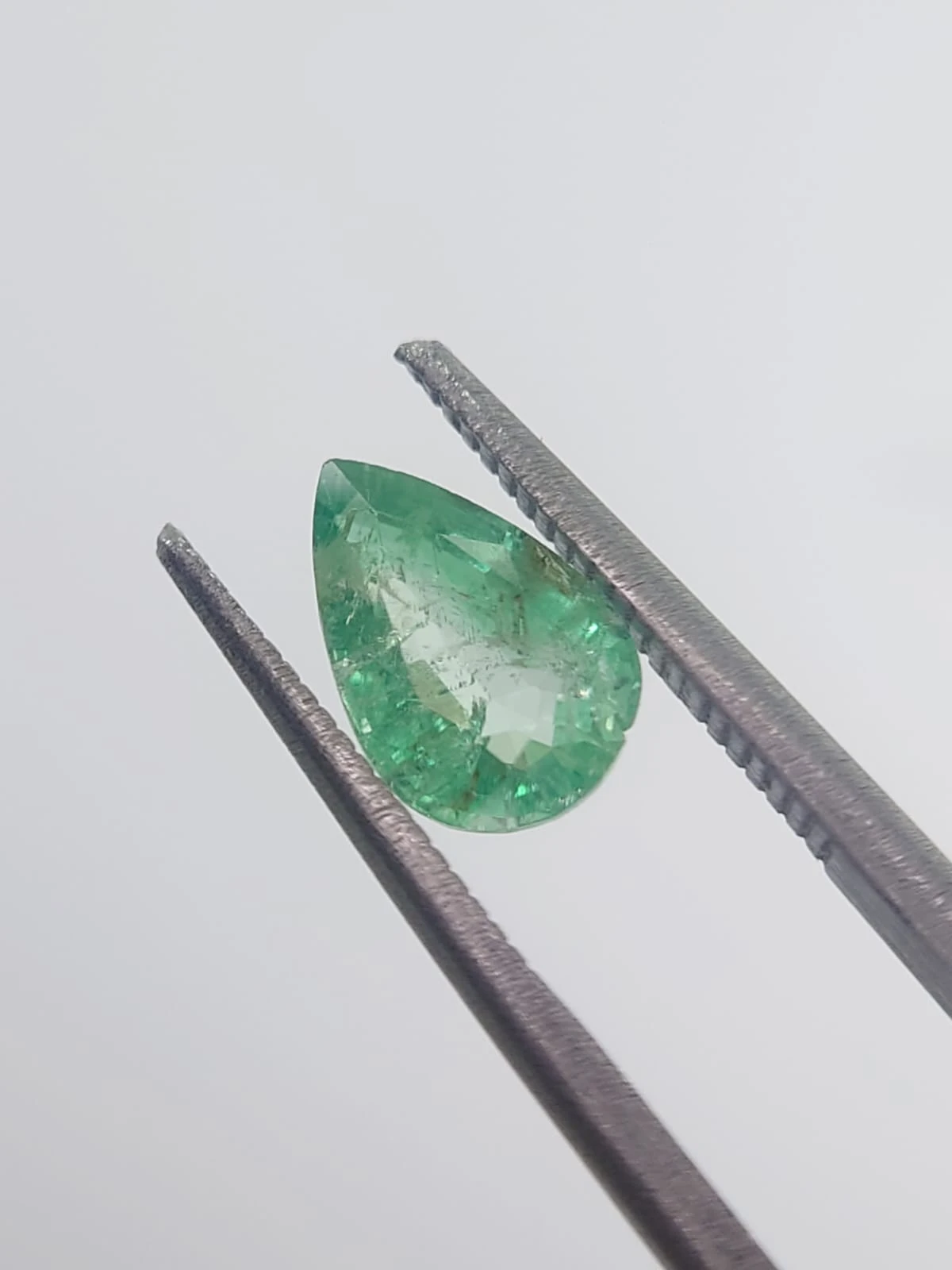1.04ct Natural Emerald Pear Shape Loose Gemstone from Panjshir Afghanistan
