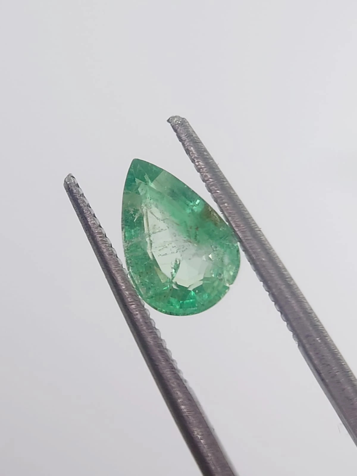 1.04ct Natural Emerald Pear Shape Loose Gemstone from Panjshir Afghanistan