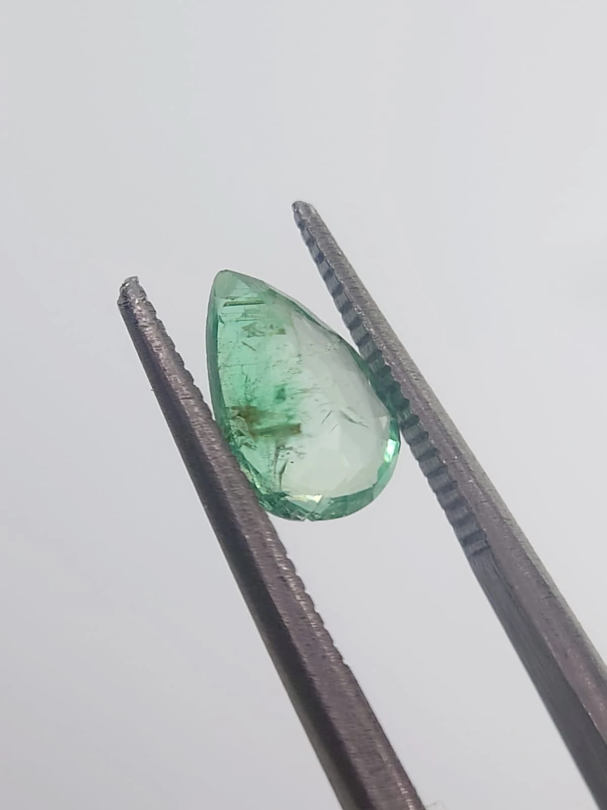1.04ct Natural Emerald Pear Shape Loose Gemstone from Panjshir Afghanistan