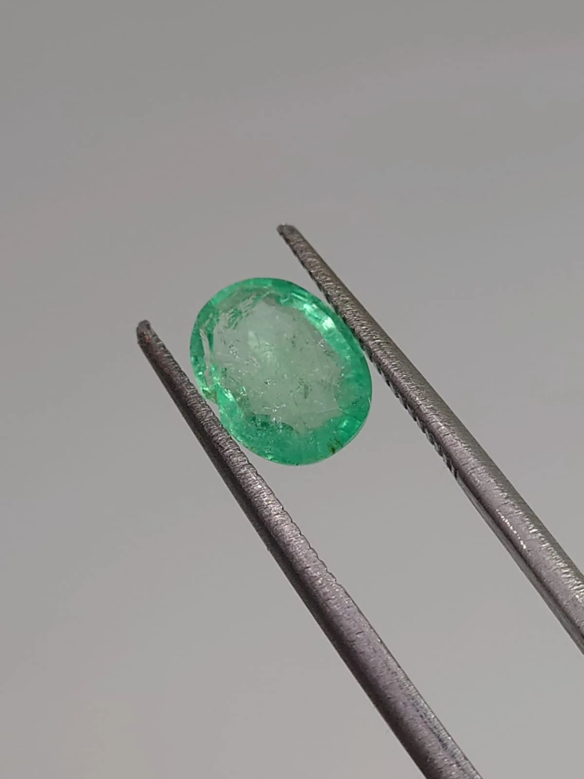 1.22ct Natural Mint Green Emerald Oval Shape Loose Gemstone From Panjshir Afghanistan