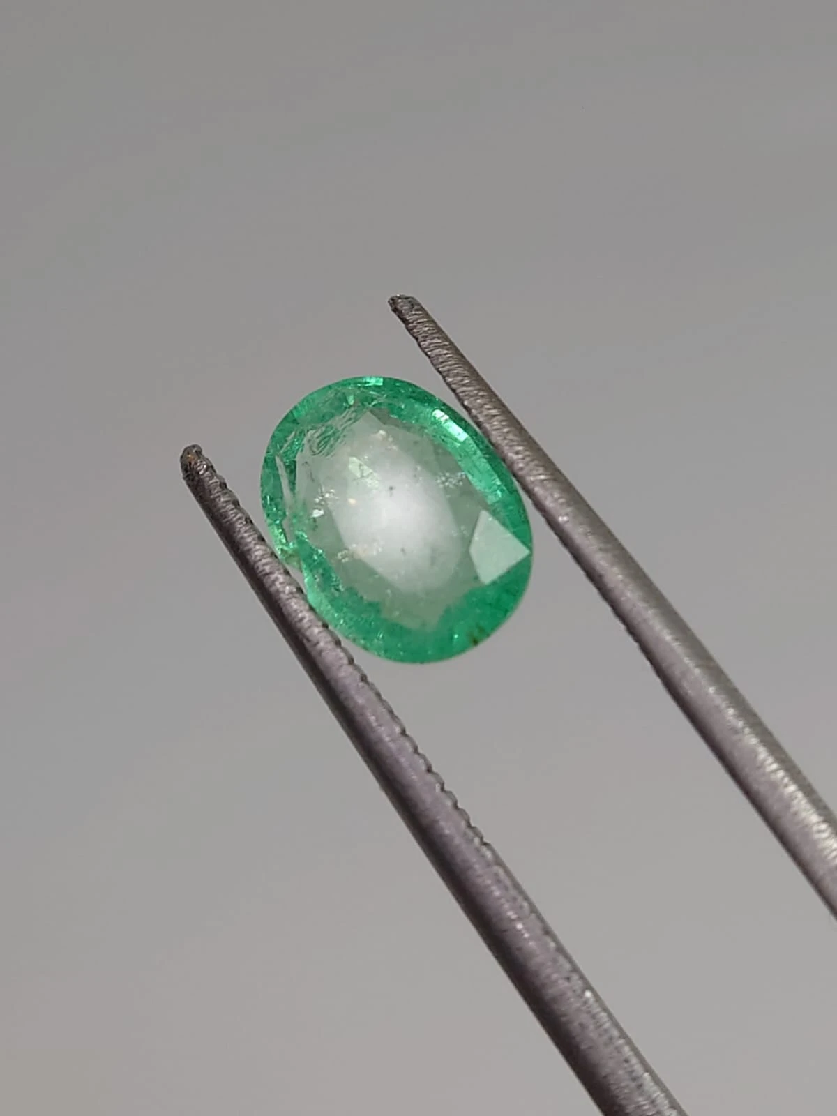 1.22ct Natural Mint Green Emerald Oval Shape Loose Gemstone From Panjshir Afghanistan