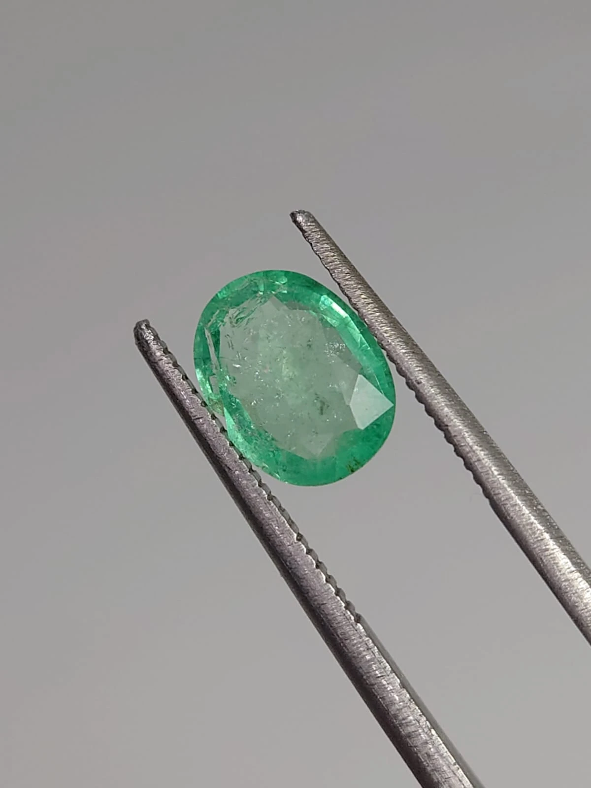 1.22ct Natural Mint Green Emerald Oval Shape Loose Gemstone From Panjshir Afghanistan