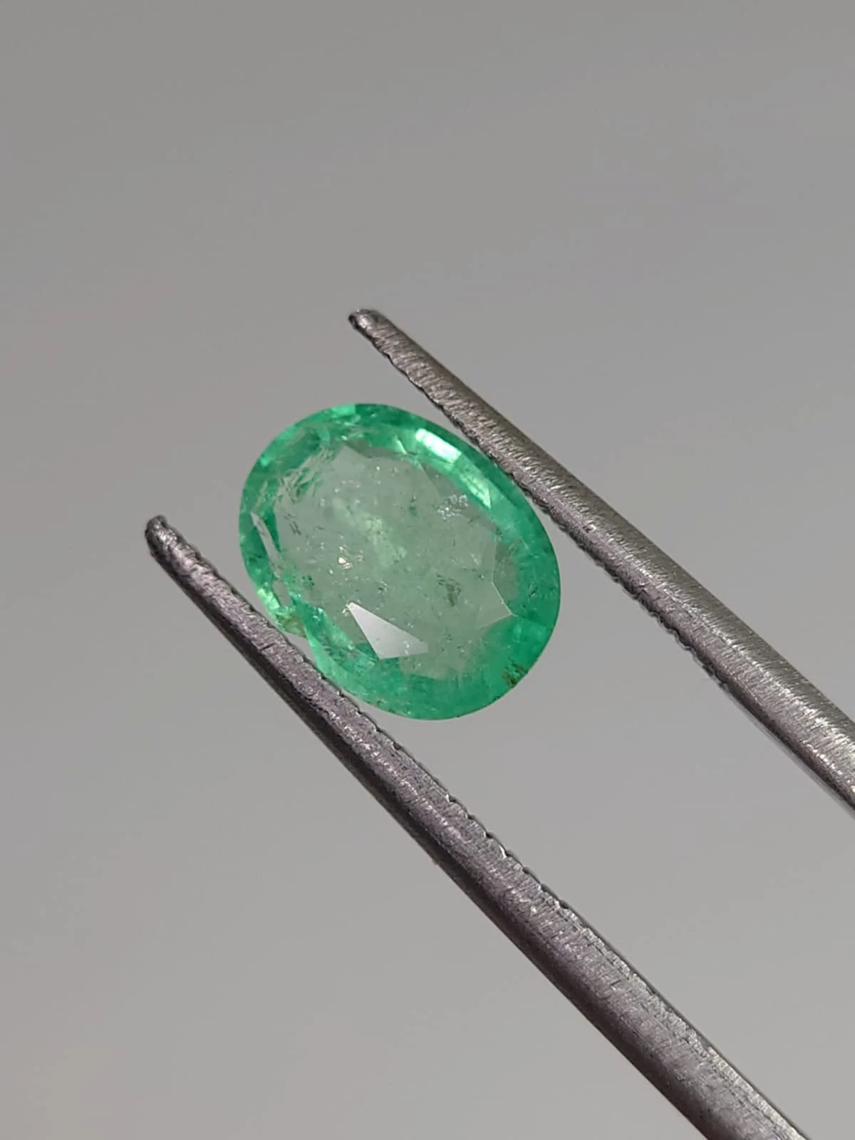 1.22ct Natural Mint Green Emerald Oval Shape Loose Gemstone From Panjshir Afghanistan
