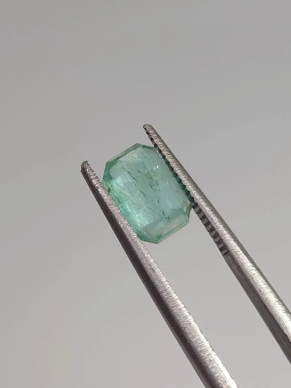 1.42ct Natural Bluish Green Emerald Loose Gemstone From Panjshir Afghanistan