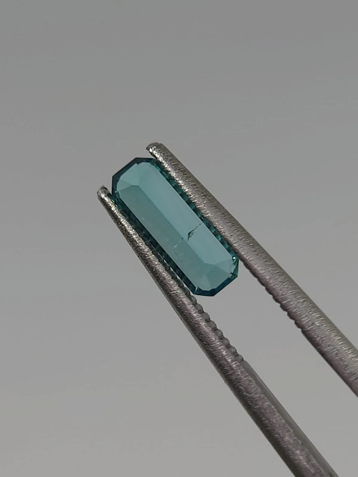 0.6ct Natural Lagoon Blue Tourmaline Emerald Shape Loose Gemstone from Afghanistan